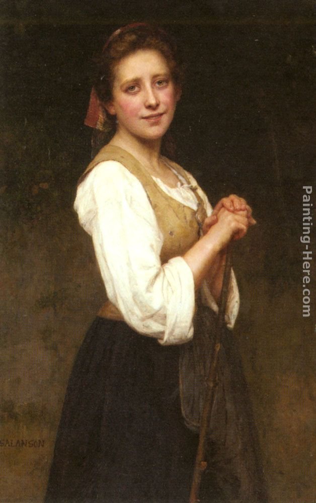 Eugenie Marie Salanson A Young Shepherdess